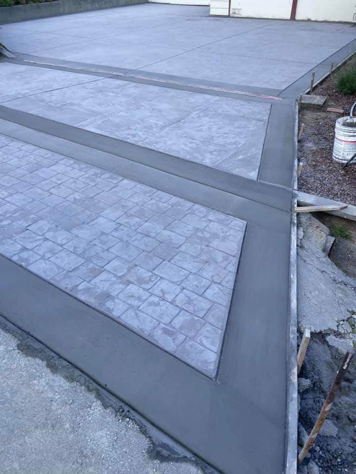 Colored Concrete Walkway